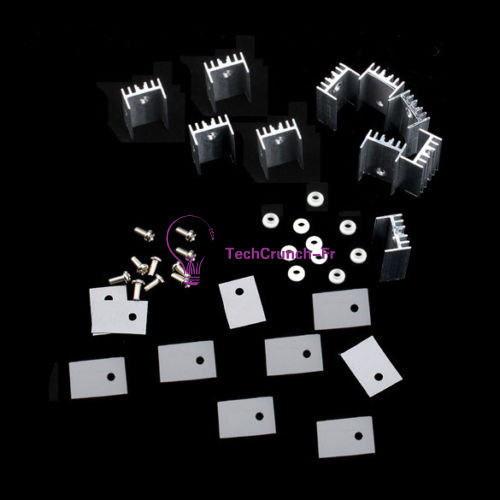 10pcs aluminum 220 - aluminum, heatsink